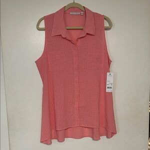Notations Coral Sleeveless Blouse